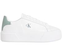 Calvin Klein Femme Flatform Lace Up LTH MG Yw0yw01928 Bas, White (Bright White/Arctic), 39 EU