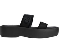 Calvin Klein Femme Flatform SNDL Webbing Hw0hw02878 Sandales Plates, Black (Triple Black), 40 EU