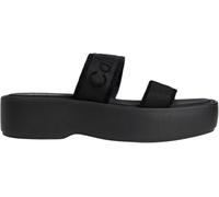 Calvin Klein Femme Flatform SNDL Webbing Hw0hw02878 Sandales Plates, Black (Triple Black), 41 EU