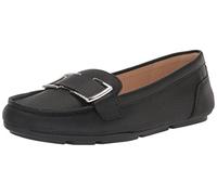 Calvin Klein Femme Lydia Mocassin, Cuir Noir tambouriné 002, 41 EU