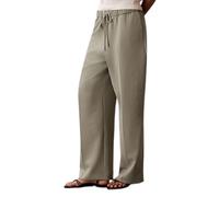 Calvin Klein, Femme, Pantalons, Vert, Taille: 38 FR Pantalon Souple en Twill avec Cordon de Serrage