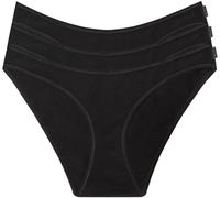 Calvin Klein Femme Slip Lot De 3 Bikini Coton Stretch, Noir (Black/Black/Black), L