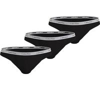 Calvin Klein Femme Slip Lot De 3 Bikini Coton Stretch, Noir (Black/Black/Black), M
