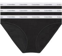 Calvin Klein Femme Slip Lot De 3 Bikini Coton Stretch, Noir (Black/Black/Black), XL