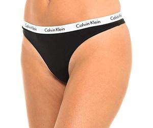 Calvin Klein Femme String Tanga, Noir (Black), M