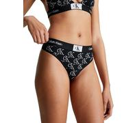 Calvin Klein Femme String Tanga, Noir (Litho Ck Print+Black), XS