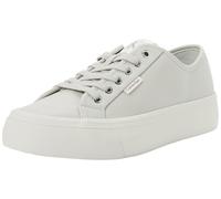 Calvin Klein Femme Vulc Flatf Lace Up LTH CK Yw0Yw01932 Bas, Grey (Moonstruck/DK Ecru), 40 EU
