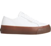 Calvin Klein Femme Vulc Flatf Lace Up Text LTH Hw0hw02972 Bas