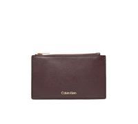 Calvin Klein Foil Logo Top Zip Cardcase Lv04f1090g, Porte-Cartes Femme, Red (Fudge/Espresso), Taille Unique