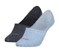 Calvin Klein Footie Chaussettes, Bleu, 35/38 (Lot de 2) Femme
