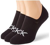 Calvin Klein Footie Chaussettes, Noir, Taille Unique (Lot de 3) Homme