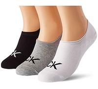 Calvin Klein Footie Lot de 3 paires de chaussettes pour homme avec logo, Mélange de gris moyen., taille unique