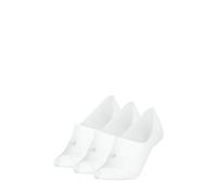 Calvin Klein Footie Medium Cut, Blanc, 35-38 (Lot de 3) Femmes