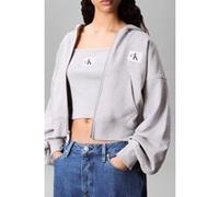 Calvin Klein French Terry Woven Grey Heather Taille: M | Pulls Outlet | Femme | Gris