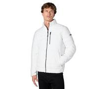 Calvin Klein Full Zip Down Puffer Coat Jacket, Blanc Pliable, L Hommes