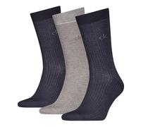 Calvin Klein Giftbox Dropneedle Grid Classic Sock, Gris Combo, Taille Unique (Lot de 3) Hommes