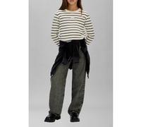 Calvin Klein Girls Yd Stripe L/s T-shirt Whitecap Gray/ Ck Black Taille: 8 | T-Shirts Outlet | kids | Le Noir