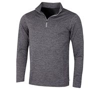 Calvin Klein Golf Harlem Pull zippé 1/4 pour homme Gris chiné Taille M