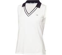 Calvin Klein Golf Short-Sleeve Performance Polo Shirt Blanc Marine 8 (XS) Female