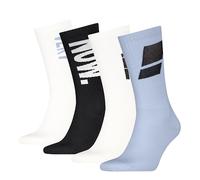 Calvin Klein Graphic Giftbox Classic Sock, Bleu/Blanc, Taille Unique (Lot de 4) Hommes