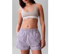 Calvin Klein Graphic Poplin Sleep Bottom Penny Stripe Blue River Fog Taille: S | Culottes Outlet | Femme | Bleu
