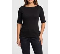 Calvin Klein Half Sleeve Supima Boat Top Black Taille: S | Manches longues Outlet | Femme | Le Noir