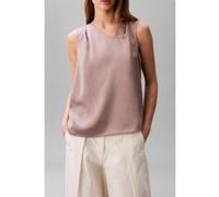 Calvin Klein Hammered Satin Drape Shirt Dusted Fox Taille: S | Tanktops Outlet | Femme