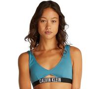 Calvin Klein Haut de Bikini Brassière Femme Ajouré, Bleu (Storm Blue), L