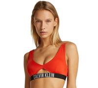 Calvin Klein Haut de Bikini Brassière Femme Ajouré, Rouge (Flaming Chili), M