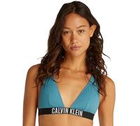 Calvin Klein Haut de Bikini Brassière Femme Rembourrage Amovible, Bleu (Storm Blue), S