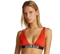 Calvin Klein Haut de Bikini Brassière Femme Rembourrage Amovible, Rouge (Flaming Chili), L