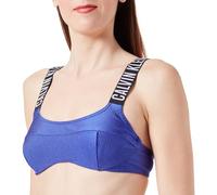 Calvin Klein Haut de Bikini Femme Bralette avec Armatures, Bleu (Midnight Lagoon), M