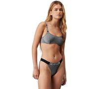 Calvin Klein Haut de Bikini Femme Bralette Côtelé, Noir (Pvh Black), M