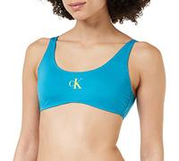Calvin Klein Haut De Bikini Femme Brassière Rembourré, Bleu (Clear Turquoise), M