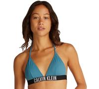 Calvin Klein Haut de Bikini Triangle Femme Rembourrage Amovible, Bleu (Storm Blue), L