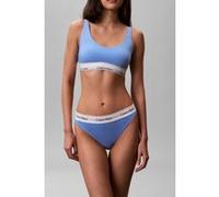 Calvin Klein High Leg Tanga Blue Descent Taille: S | Culottes Outlet | Femme | Bleu