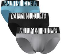 Calvin Klein Hip Brief 3Pk 53V Harbor Mist Black Chilly Blue Large, 53 V - Harbor Mist Black Chilly Blue, XL