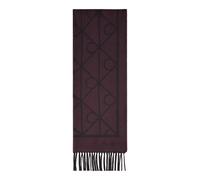 Calvin Klein, Homme, Accessoires, Violet, Taille: ONE Size Emblemaop Fringes MW Scarf