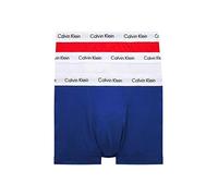 Calvin Klein Homme Boxer Lot De 3 Caleçon sous-Vêtement, Multicolore (White/Red Ginger/Pyro Blue), XS