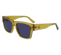 Calvin Klein Jeans CKJ23605S 701 Yellow Sunglasses Man Iniettato, Modified Rectangle, 56