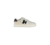 Calvin Klein, Homme, Chaussures, Blanc, Taille: 40 EU Baskets Blanc avec Détails Contrastés
