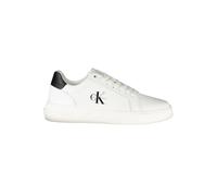 Calvin Klein, Homme, Chaussures, Blanc, Taille: 44 EU White Leather Baskets