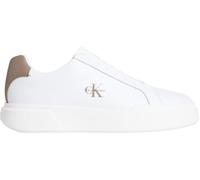 Calvin Klein Homme Chunky Cupsole Laceup LTH Ym0ym01344 Bas, White (Bright White/Desert Taupe), 45 EU