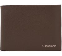 Calvin Klein Homme Portefeuille Concise Trifold Petit, Marron (Java), Taille Unique