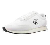Calvin Klein Homme Retro Runner Ess Mix Mat Ym0Ym01361 Bas, White (Bright White/Black), 41 EU
