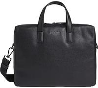 Calvin Klein Homme Sac pour Ordinateur Portable Must Simili Cuir, Noir (Ck Black), Taille Unique