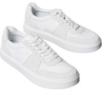 Calvin Klein Hommes Classic Cups Lace Mix EMB Tongue YM0YM01395 Low Top, Blanc (Triple Blanc Brillant), 7, Blanc Triple Blanc Brillant, 40 2/3 EU