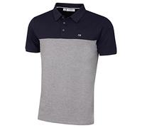 Calvin Klein Hommes Color Block Golf Polo - Bleu Marine/Argent chiné - XXXL