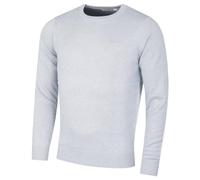 Calvin Klein Hommes Ras du Cou en Coton Pull - Light Bleu Marl - S