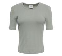 Calvin Klein - HS Varigated Rib T-Shirt - Femme - Tops - Vert - Taille: 40 FR
